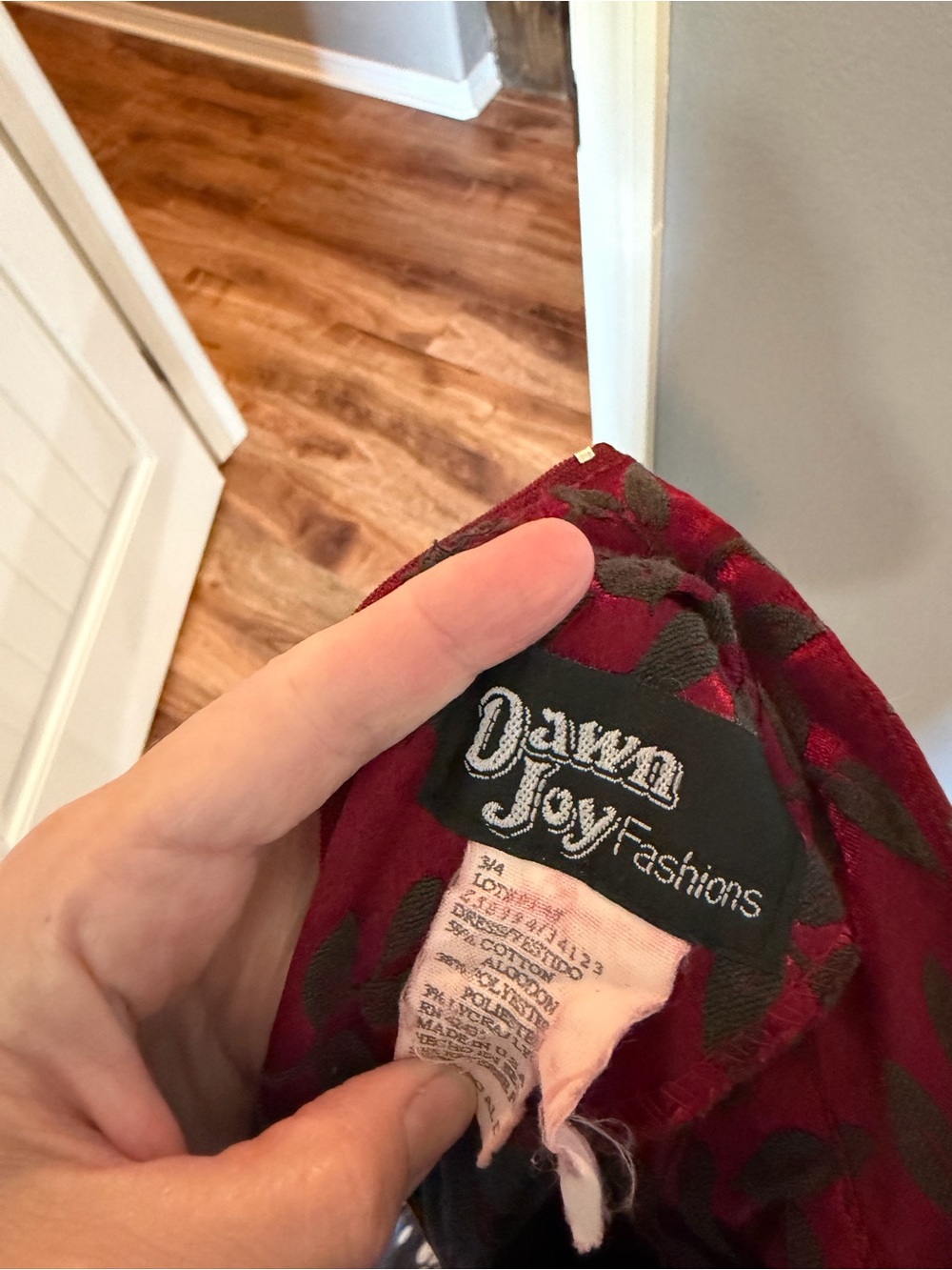 Dawn Joy Fashions Burgundy Floral Maxi Dress